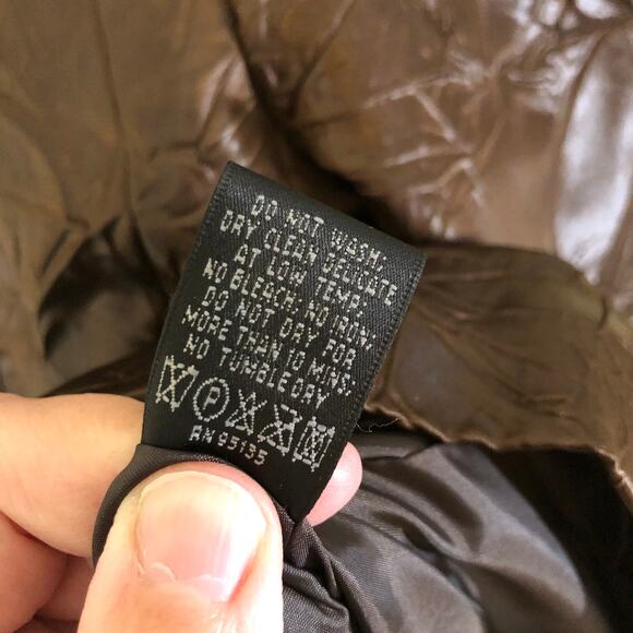 Lafayette 148 New York EUC Women's Brown Vegan Crinkle Leather Dress Blazer  6 - Picture 3 of 6